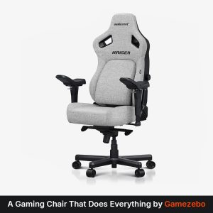 AndaSeat Ash Gray Kaiser 4 Series Premium Gaming Chair XL - Ash Gray Linen Fabric