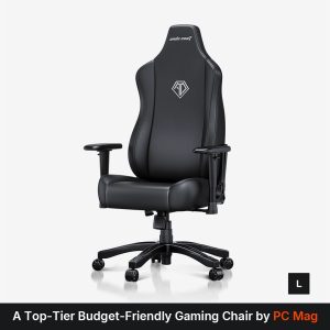 AndaSeat Elegant Black Novis Series Best Budget Ergonomic Gaming Chair L - Elegant Black