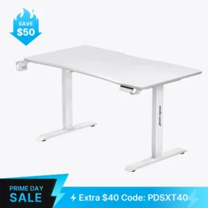 AndaSeat Xtreme Series Ergonomic Gaming Desk 55.1″×29.5″ - White
