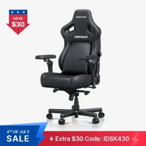 AndaSeat Elegant Black Kaiser 4 6D Armrest Gaming Chair L - Elegant Black