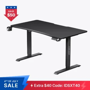 AndaSeat Xtreme Series Ergonomic Gaming Desk 55.1″×29.5″ - Black