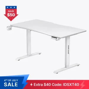 AndaSeat Xtreme Series Ergonomic Gaming Desk 55.1″×29.5″ - White