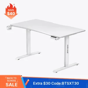 AndaSeat White Xtreme Series Ergonomic Standing Desk 55.1″×29.5″ - White